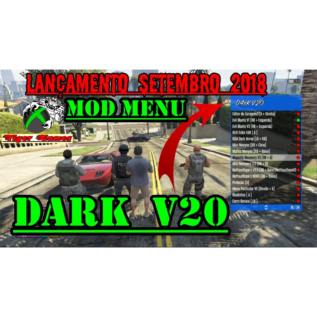 Gta 5 mod menu dark v20 xbox 360 frete gratis