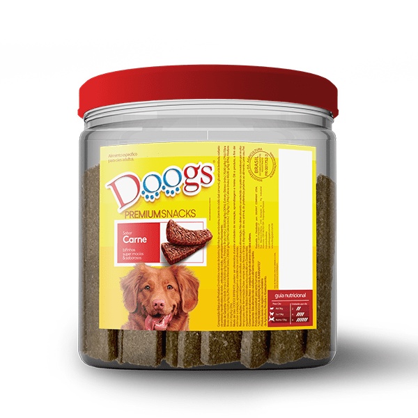 Petisco Pet Bifinho Doogs para Cães Sabor CARNE Pote 1 kg