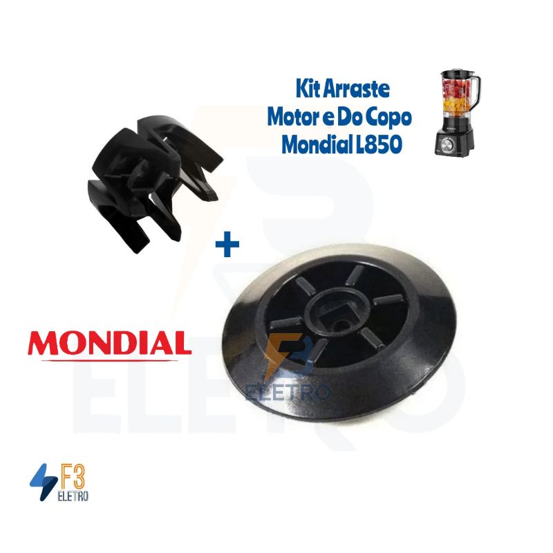Arraste do Motor + Arraste do Copo Liquidificador Mondial L-850 Turbo