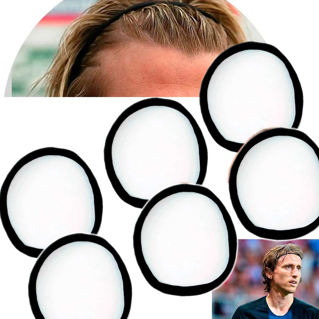 6 unidades Faixas de cabelo Elastico Masculina Feminina elásticos faixa esportes futebol conjunto de headband PRETA FINA