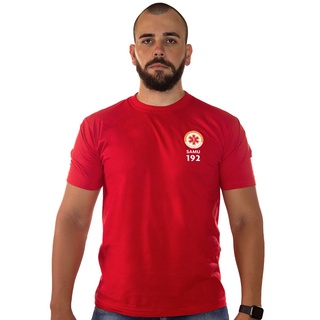 Camiseta Samu 192 Algodao Socorrista Emergencia Resgate Logo
