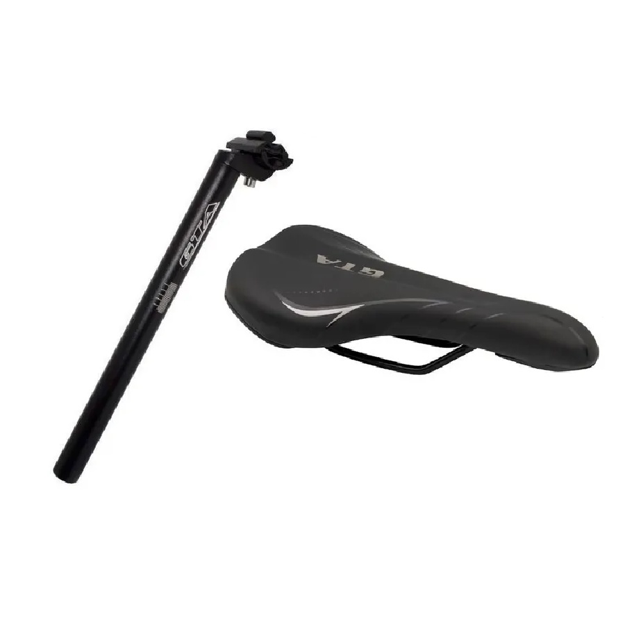 Kit Banco Selim anatômico MTB Speed + Canote Alumínio GTA em Oferta na Shopee
