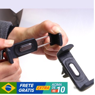 Suporte Celular E Gps Veicular Saída De Ar-condicionado Preto Porta Smartphone Carros