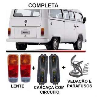 Par De Lanterna Kombi Clipper C/soquete - Ambar Tricolor em Oferta na Shopee