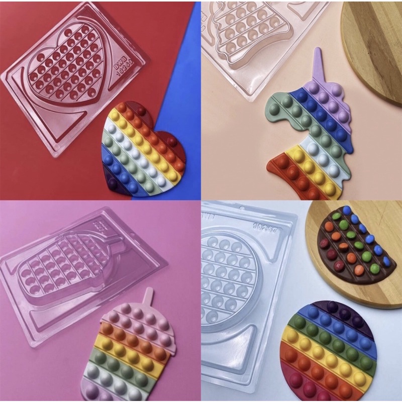 Forma Para Chocolate BWB Pop It em Oferta na Shopee