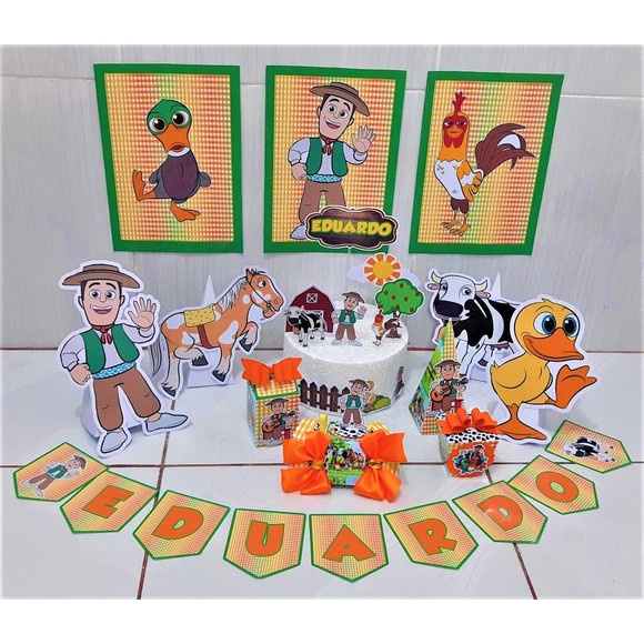 kit festa infantil lembrancinha para aniversário Caixinhas Personalizadas Fazendinha do Zenon