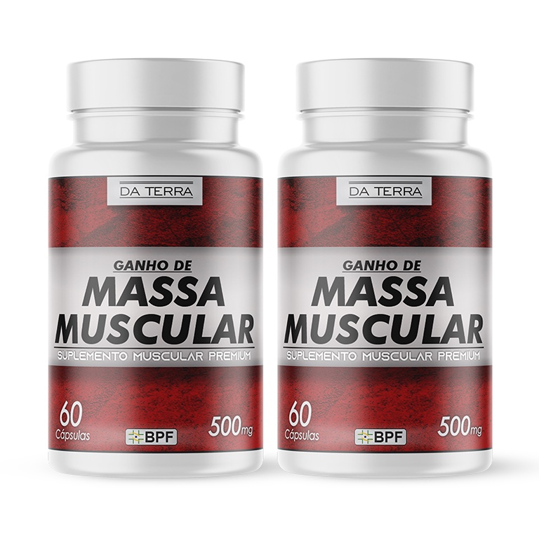 Suplemento Para Aumento da Massa Muscular Natural 120 Cápsulas Albumina Pura