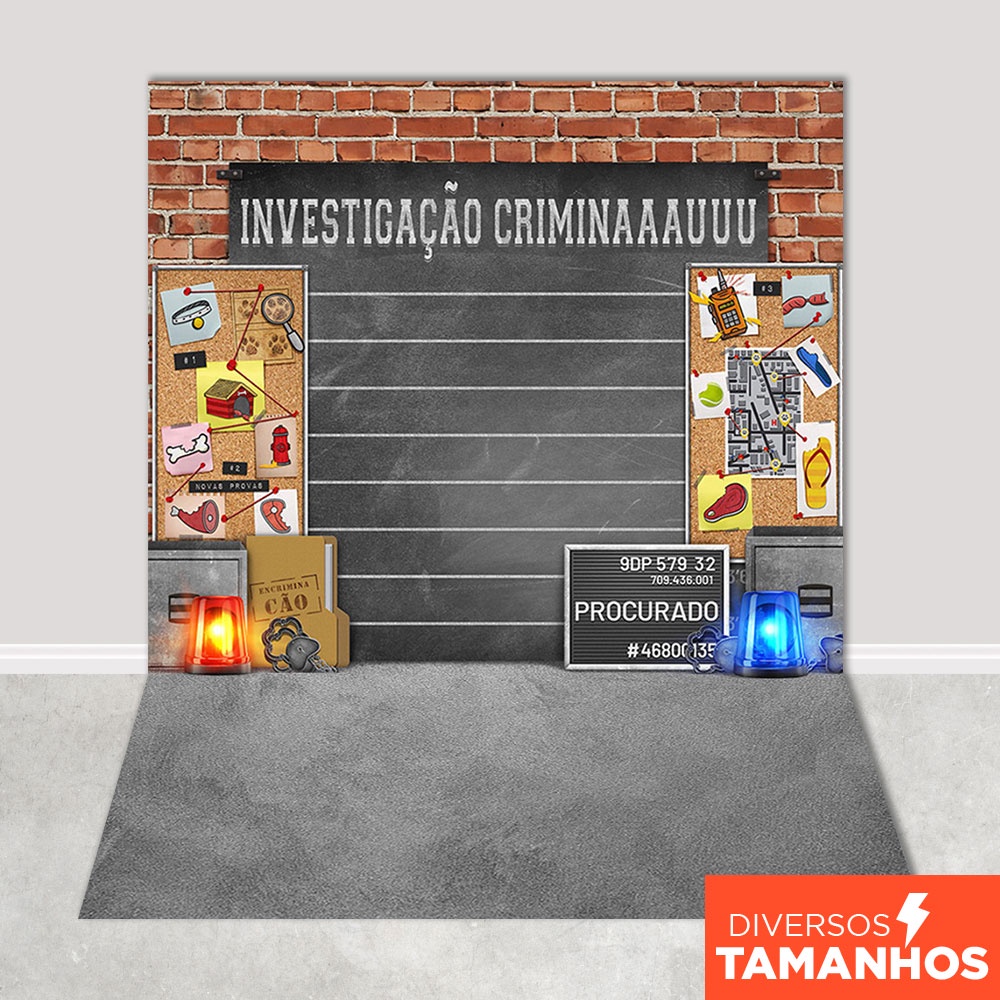 Fundo Fotográfico Pet Shop Detetive Em Tecido 1,20x1,70m - PET-68