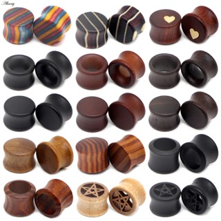 Tampões E Túneis De 8-50mm Orelha De Tamanho Grande Brincos Túnel Madeira Expansor Homem Perfurador Corpo em Oferta na Shopee