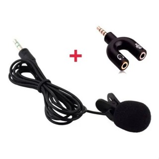 Microfone De Lapela + Adaptador Fone E Microfone Headset em Oferta na Shopee