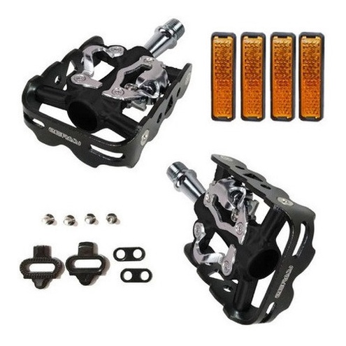 Pedal Clip Zeray E Plataforma Preto Com Rolamento Tacos Mtb