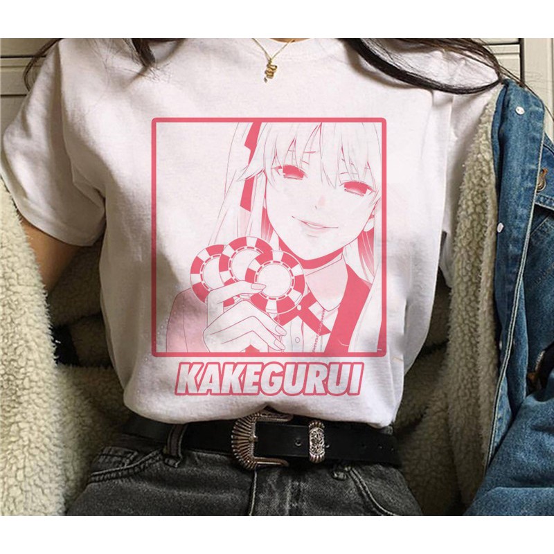 Camiseta Feminina Anime Kakegurui Yumeko Kirari Saotome Unissex