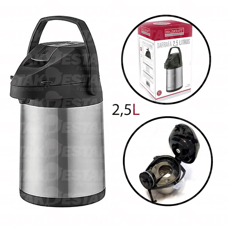 Garrafa térmica 2,5L - Água / Suco / Café