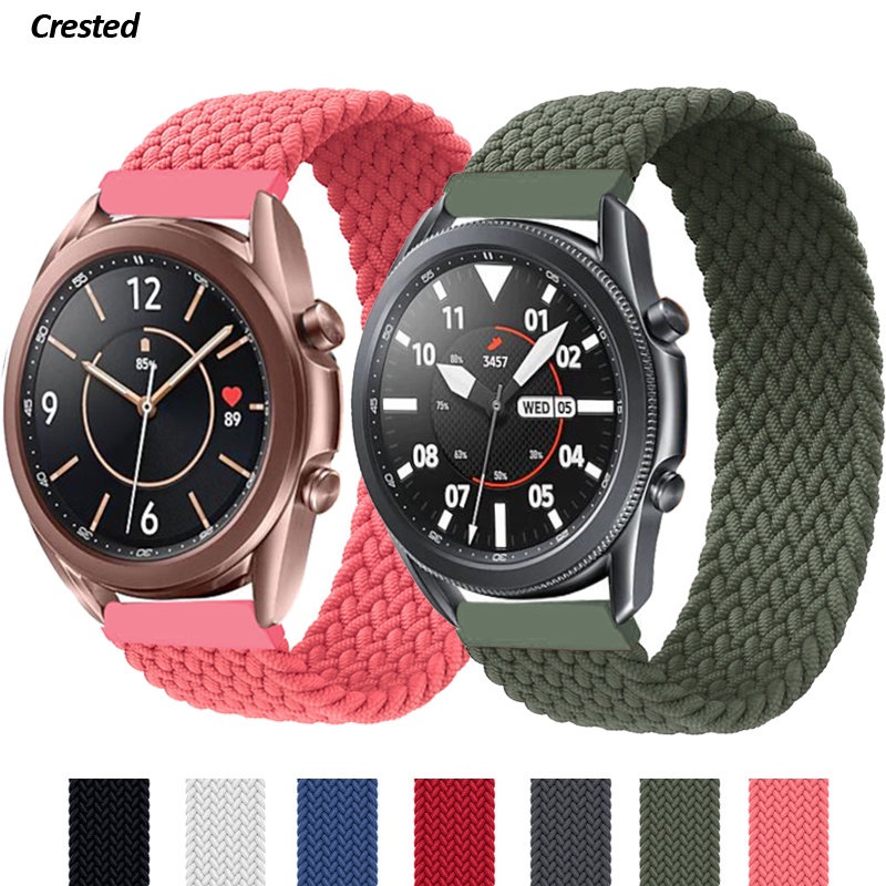 Pulseira De Relógio 20mm Trançado De nylon Alça Solo loop Para Amazfit Gts/2/2e/3/GTS2 Mini/GTR Pro/GTR2/47Mm/Strats Elástica Colorida