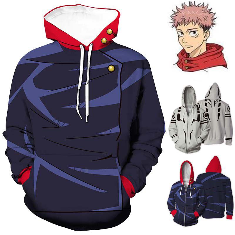 Casaco De Moletom Masculino Com Capuz Anime Jujutsu Kaisen Shopee Brasil