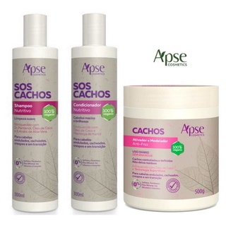 Kit Apse Linha Cachos: Shampoo300 ml, Condicionador 300ml e Ativador 500g