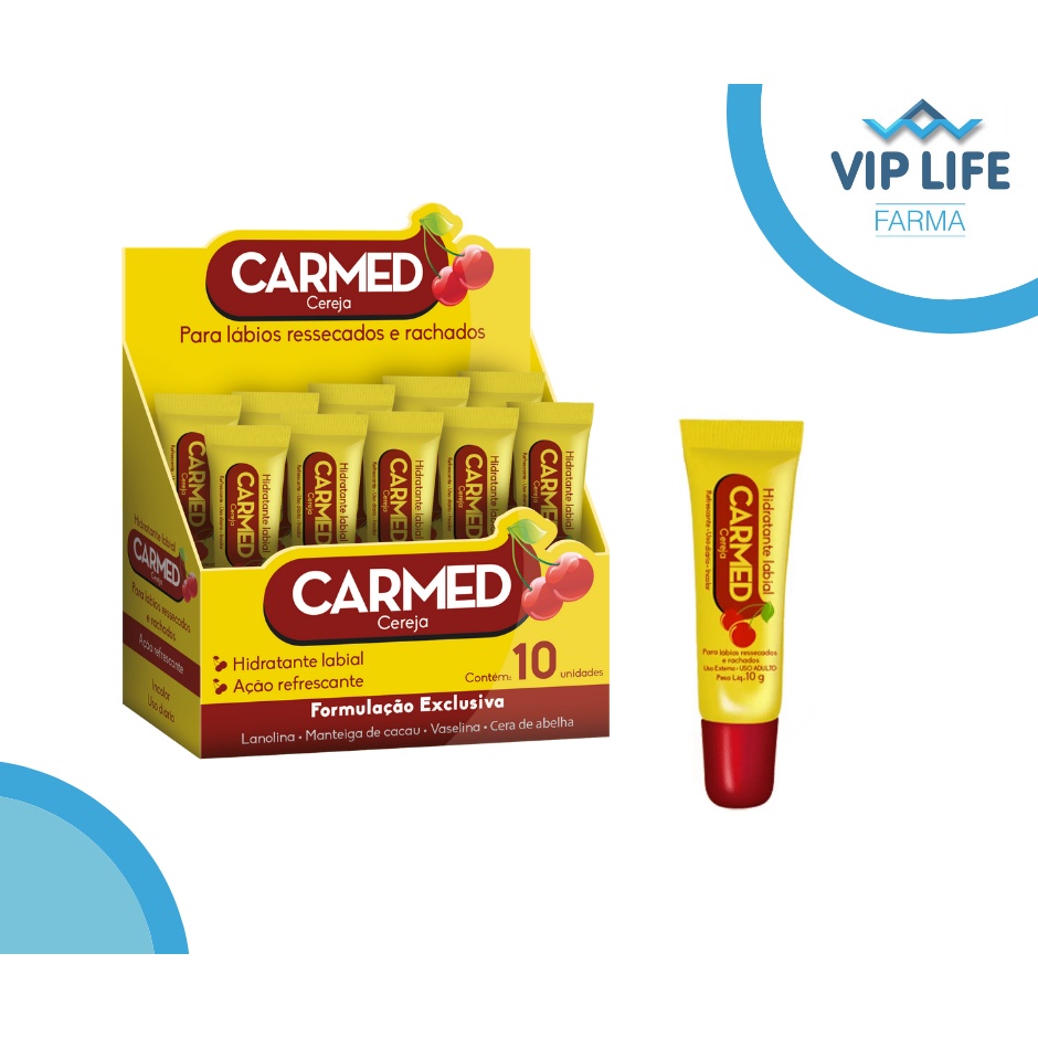 Carmed Hidratante Labial de Cereja Cimed (Hidrata e Protege os lábios)