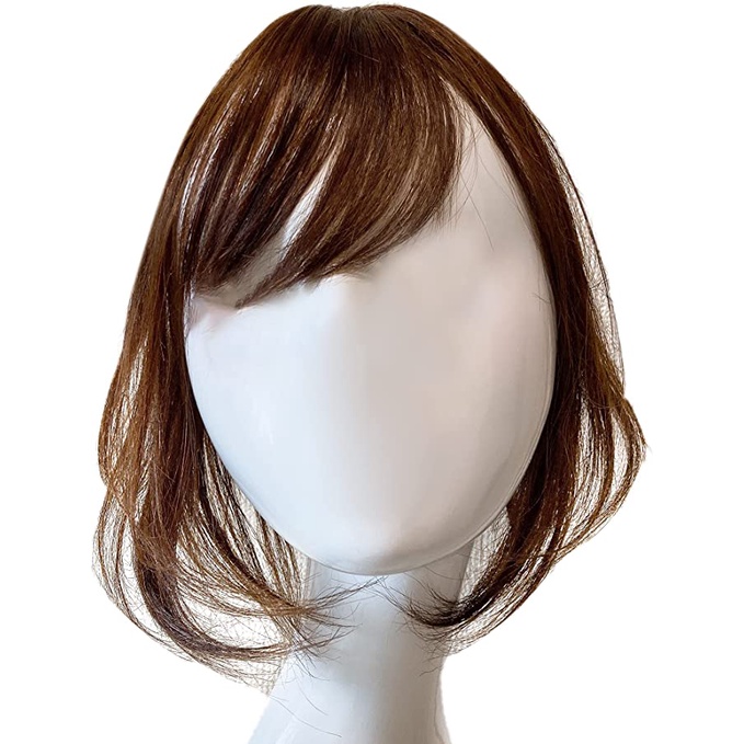 Diretamente do Japão, Luce Brillare - Peruca Parcial, 100% Cabelo Humano, Peruca Médica, Peruca Feminina, Peruca com Ond