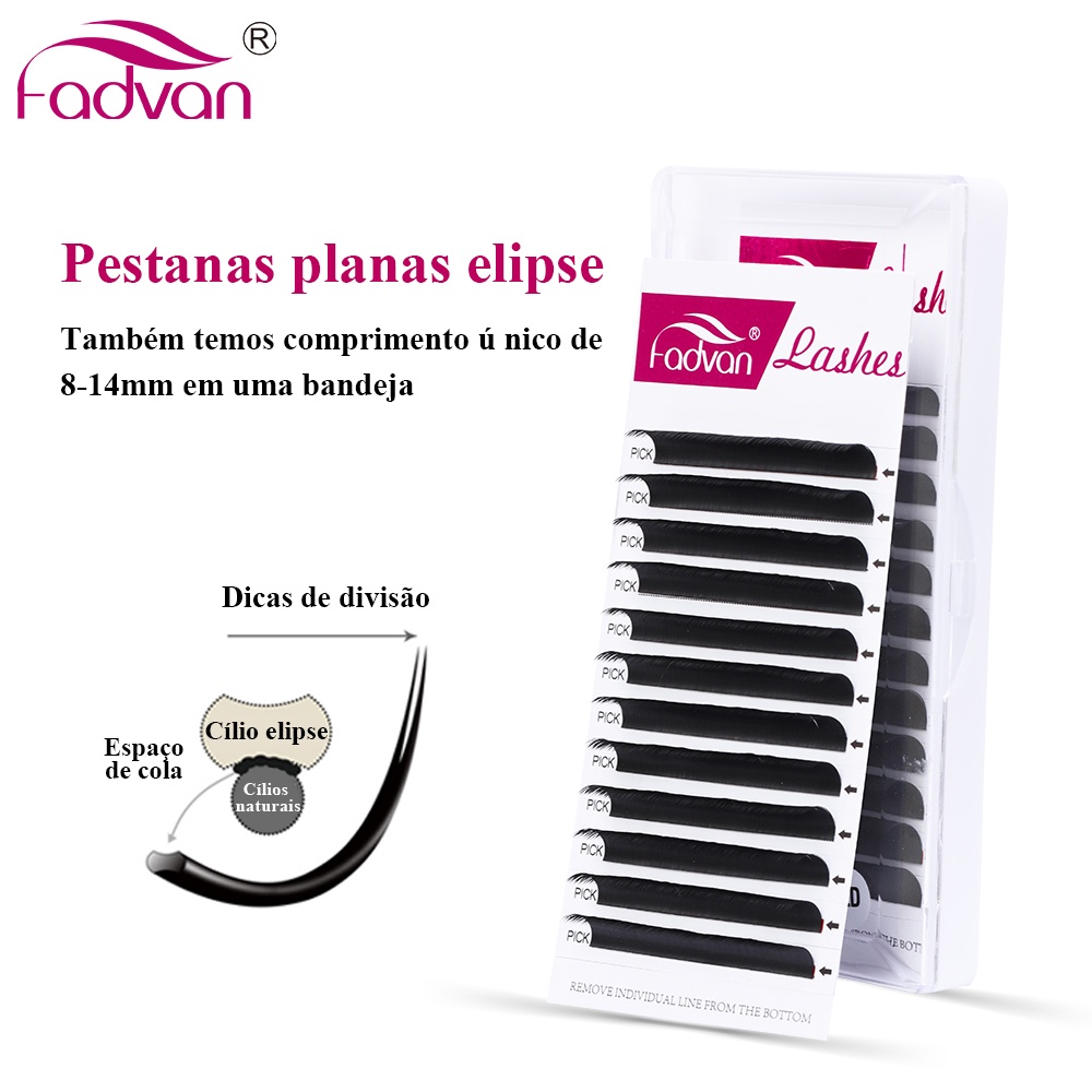 FADVAN Ellipse Cílios Planos Extensão De Ferramentas De Maquiagem Individual Muito Macias · foto 2