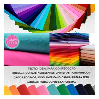 1 Metro x 1,40 metro de Tecido Feltro Santa Fé Cores Lisas Artesanato Boneca Bichinho Lembrancinha