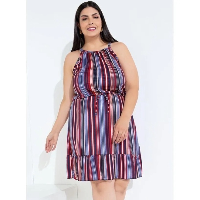 VESTIDO FEMININO CURTO PLUS SIZE