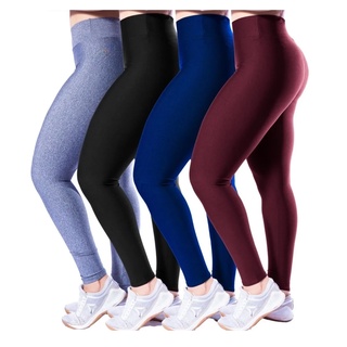 Calça Legging Feminina Academia Suplex Cós Alto Grossa