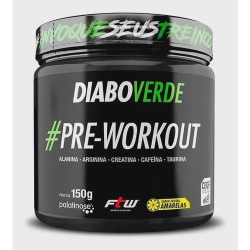 Diabo Verde Insano 150G Ftw pré treino Creatina monohidratada, pre workout