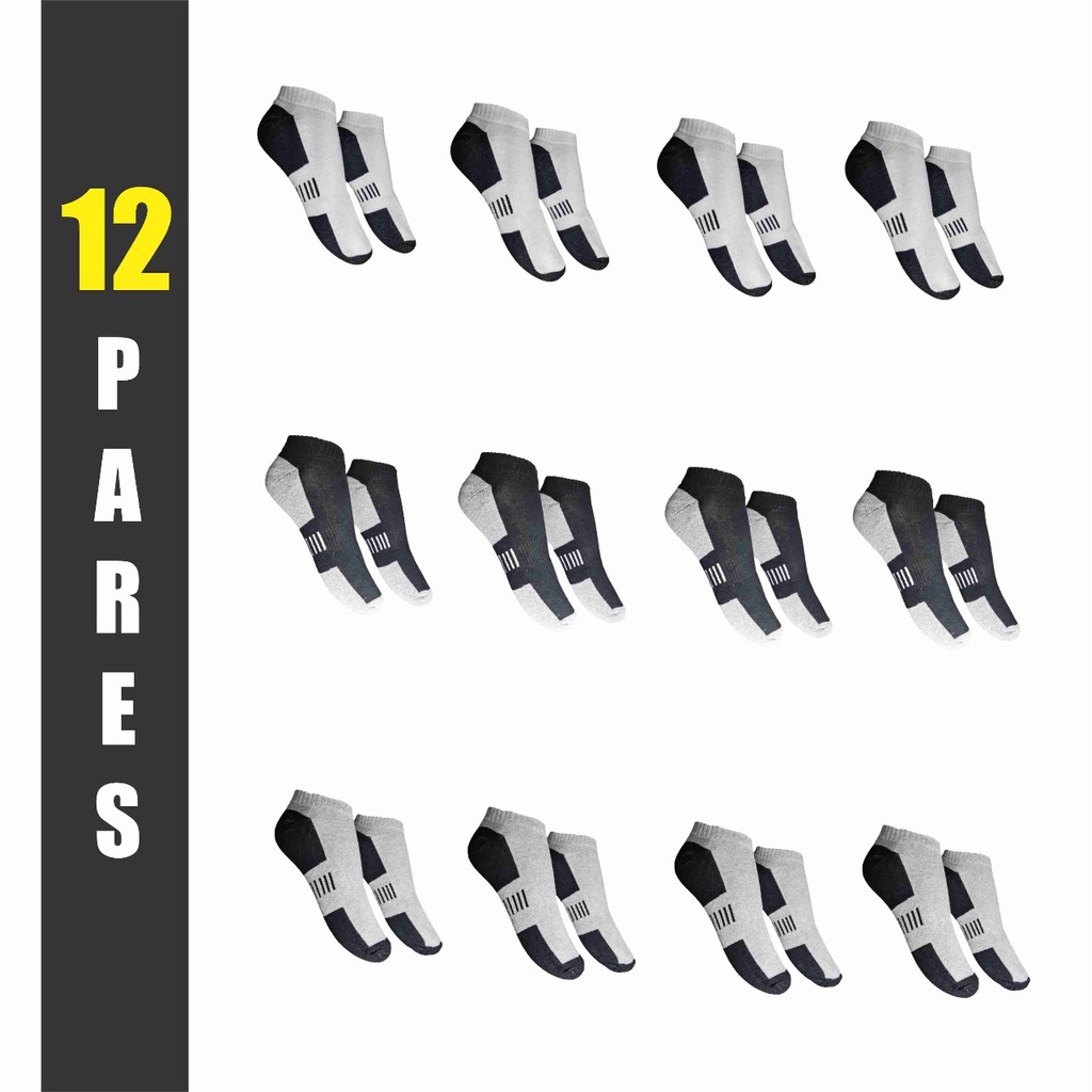 Meia Masculina Kit 12 Pares Prime Cano Curto Invisível Algodão Revenda em Oferta na Shopee