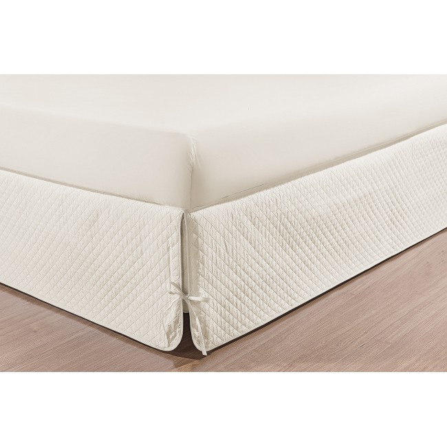 Saia para Cama Box Com Laço Queen Matelada - Home & Living
