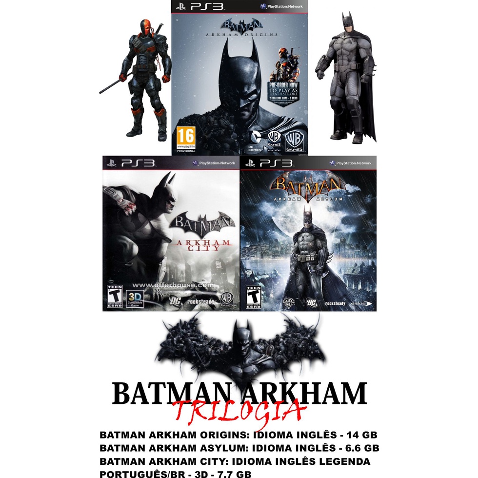 Batman Arkham Trilogia Ps3 Psn | Shopee Brasil