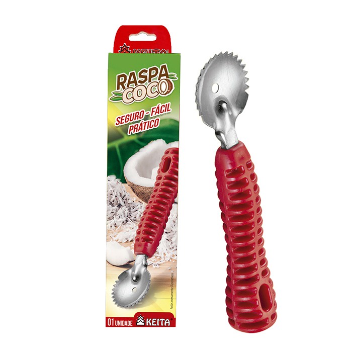Raspa Coco Raspador De Inox Manual Com Cabo Reforçado