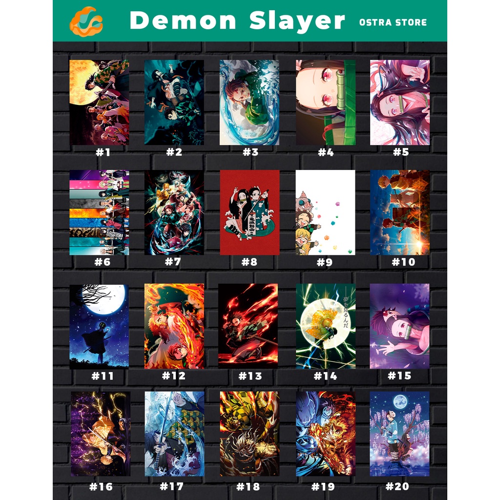 Quadro Metalizado Tanjiro Kamado Demon Slayer Fan art Placa Decorativa