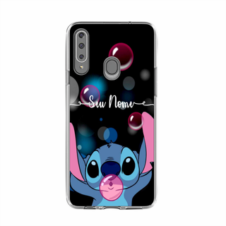 Capa de Celular Capinha Samsung A20s Personalizada - Stitch Nome 2