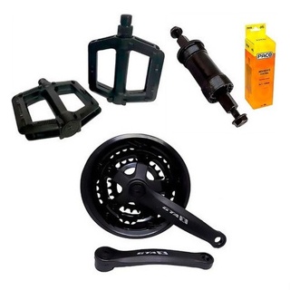 Kit Pedivela Tripla Movimento Central Rolamento Pedal Nylon em Oferta na Shopee