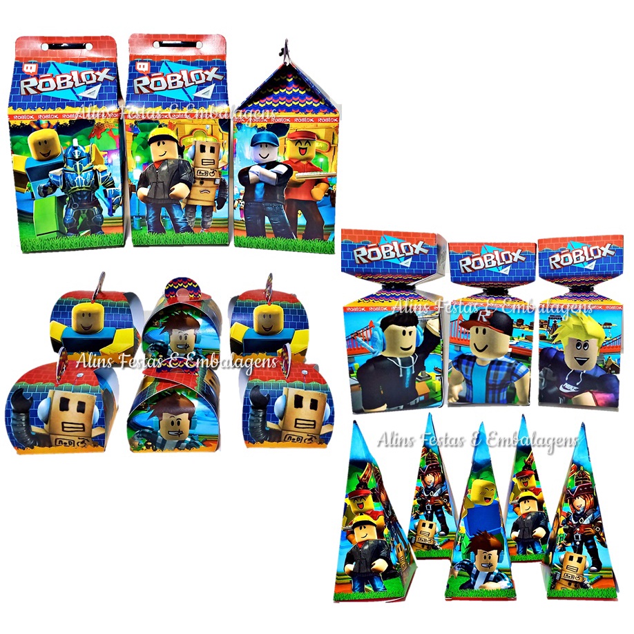 Kit Lembrancinhas Roblox Papelaria 40 Caixinhas Festa Roblox Aniversário Roblox Decoração Roblox. em Oferta na Shopee