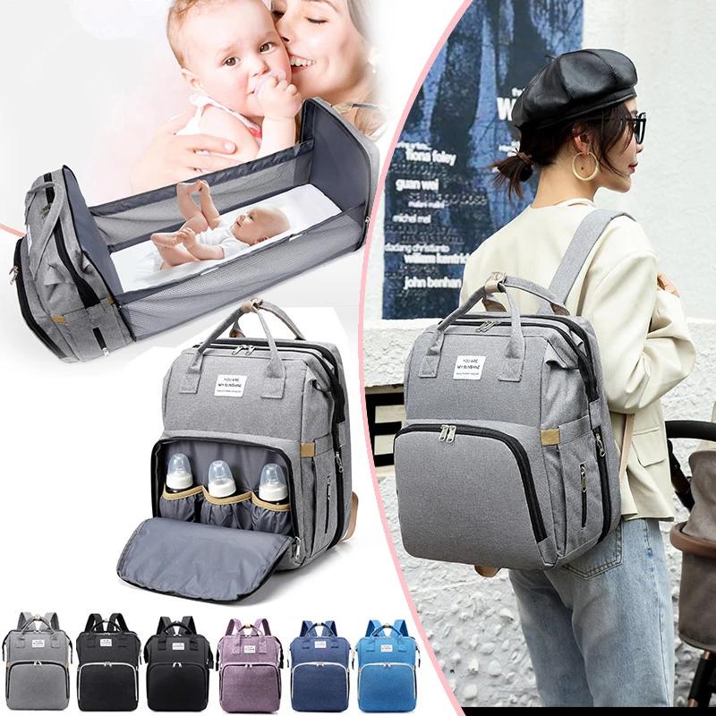 Mochila Bolsa Maternidade Térmica que vira Berço Multifunções Impermeável