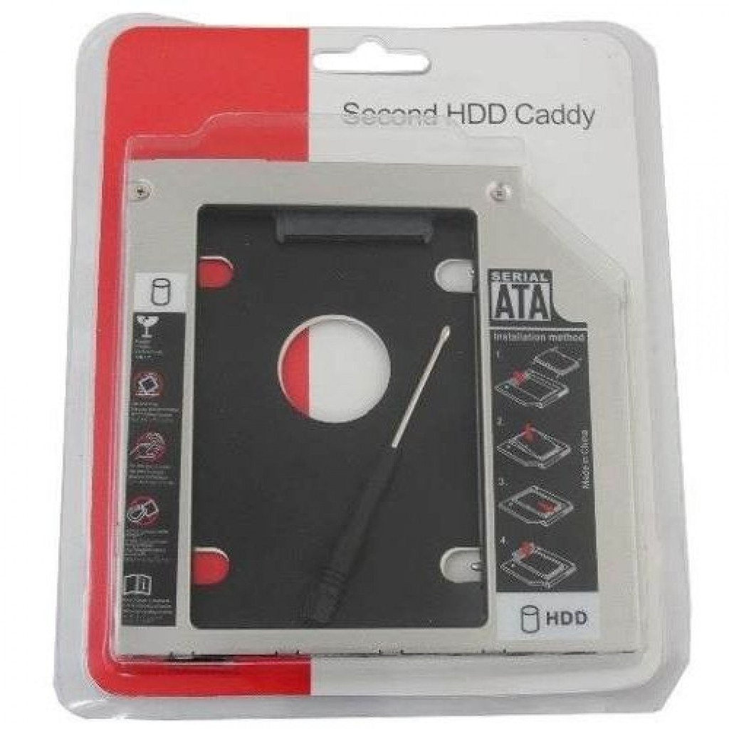 Adaptador Caddy Segundo Hd Ssd Sata Para Notebook Drive 12,7mm