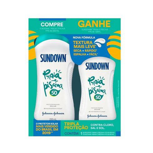 Sundown KIT FPS50 Praia e Piscina 200ML+SUNDOWN FPS50 120ML