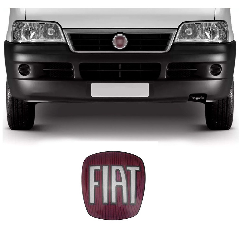 Emblema Simbolo Fiat Grade Ducato logotipo vermelho van multijet