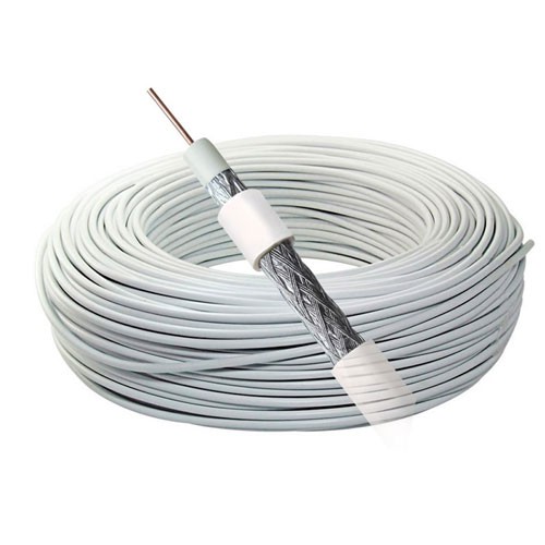 Cabo Coaxial RG6 50 Metros 95% Malha para antenas de TV VHF UHF Tv Digital a Cabo
