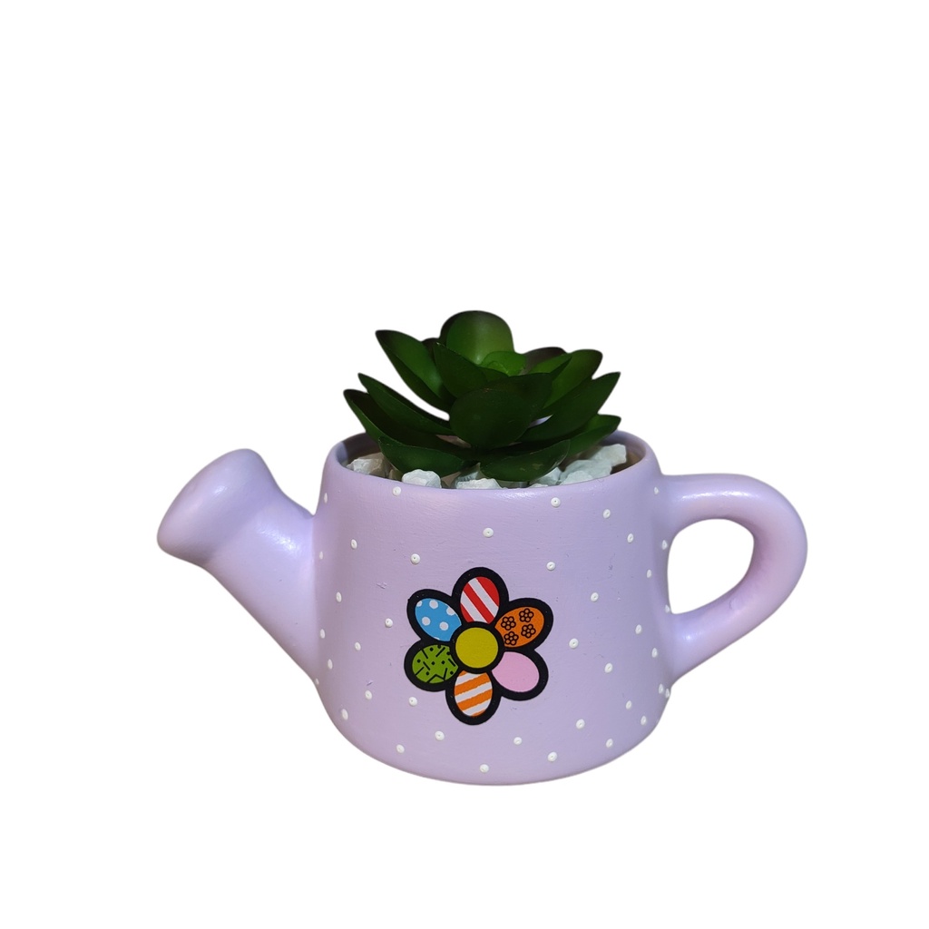 Vasinho Vaso Regador Pequeno Lilas Para Suculenta Ceramica | Shopee Brasil