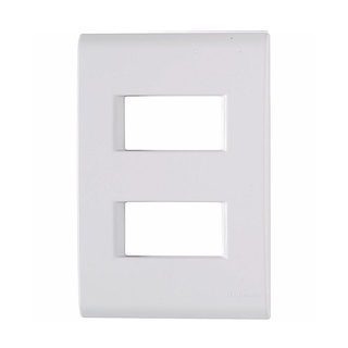 Placa Acabamento 4x2 2 Postos Separado Branco Suporte Liz