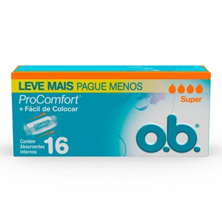 Absorvente Interno OB ProComfort Super 16 Unidades em Oferta na Shopee