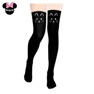 Meia 7/8 Gato/Gatinha Com Rabo-geek Cosplay Pin Up Lolito