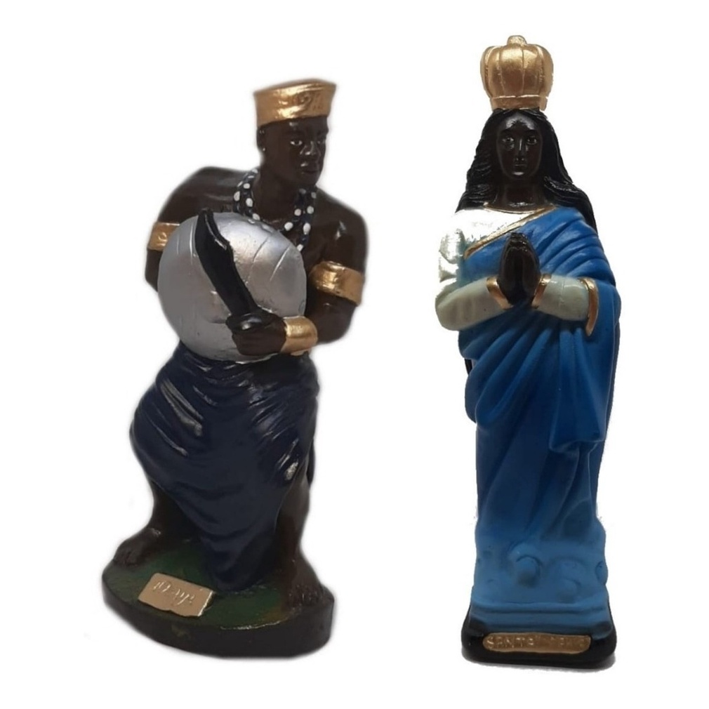 Imagem Orixá Ogum E Santa Sara Candomblé Umbanda Estátua