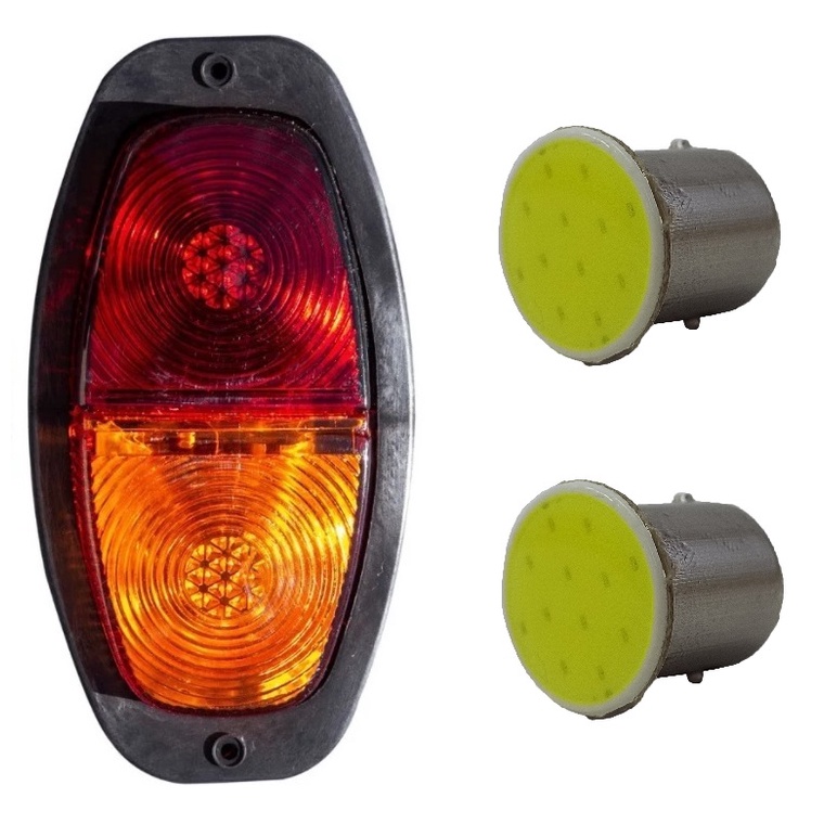 Lanterna Canoinha Carretinha Reboque Bicolor C/ Lâmpada LED