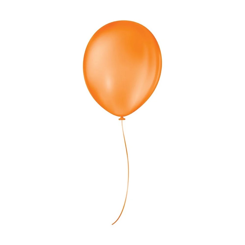 Balão de Festa Liso - 9" 23cm - Laranja - 50 Unidades - Balões São Roque - Home & Living