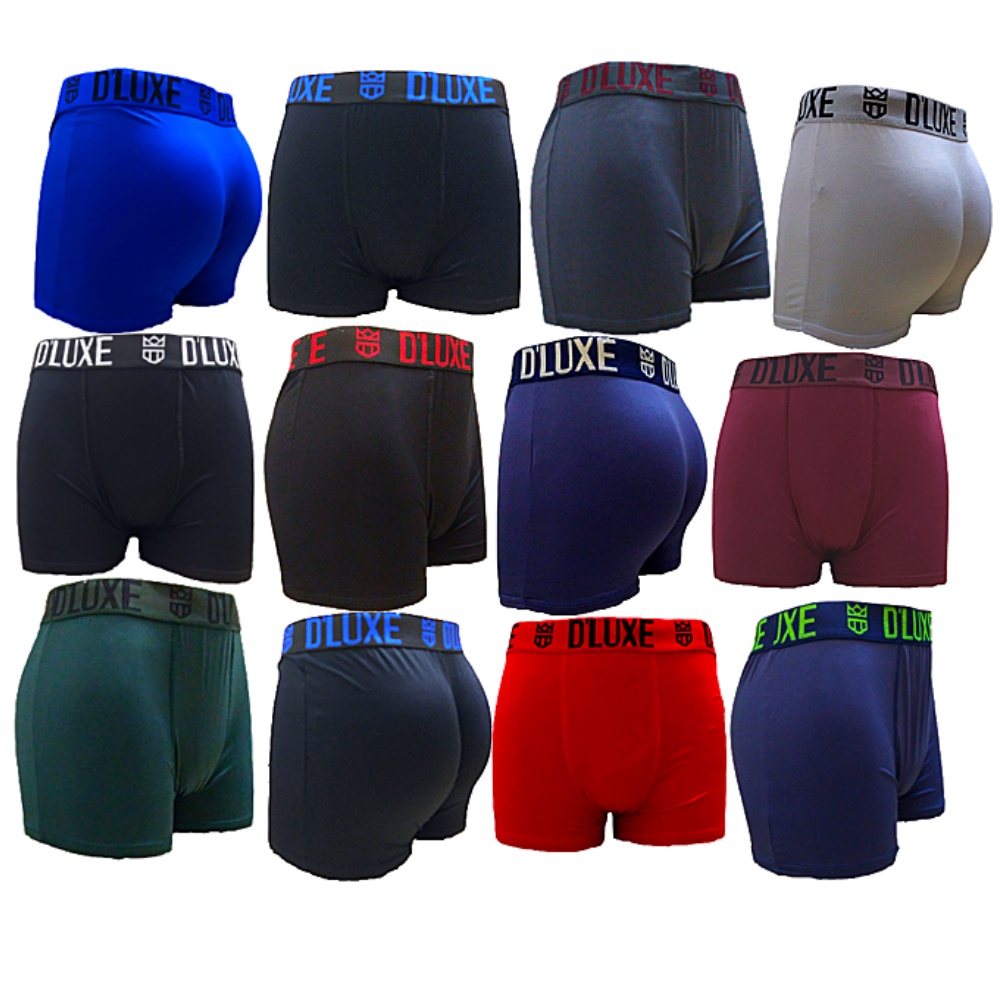 Cueca Boxer Box Original Laycra Adulto Kit com 10 Pç em Oferta na Shopee