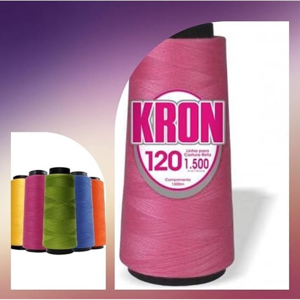 Linha para costura com 1500 metros kron em Oferta na Shopee