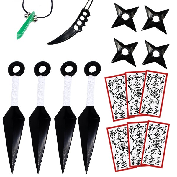 Top Kit Kunai Shuriken Borracha Naruto A Pronta Entrega